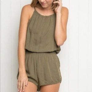 Olive green Brandy Melville romper